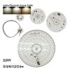 220V AC 3/6/12/24w Drive-free Tricolor LED Lamp Chip Source Panel White Warm Light  Chandelier Circular Ceiling Transformation