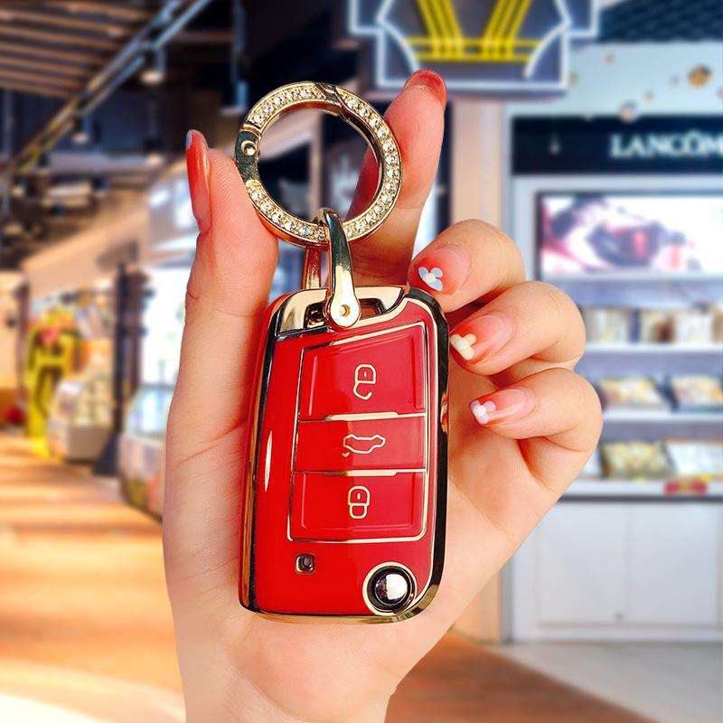 Volkswagen Key Case for Sagitar, Bora, Golf, T-Roc, Tiguan L, Passat, Lavida, Lamando