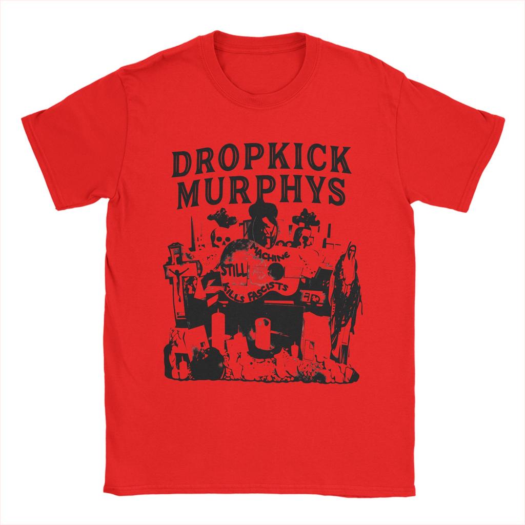 Винтажная футболка Летняя Dropkick Murphys Хипстерские футболки Хлопковая футболка для мужчин Y2K Ретро Свободный топ с коротким рукавом Футболки