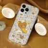 Японский Рилаккума Милый Чехол для Телефона для Samsung Galaxy S25 S24 S23 S22 S21 S20 FE Note20 10 Edge Plus Ultra Lite 5G Задняя Крышка