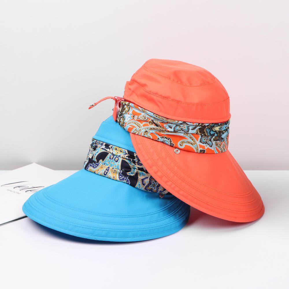 Летняя складная портативная кепка для верховой езды на открытом воздухе, пляжная кепка, солнцезащитный козырек, кепка с защитой от ультрафиолета, кепка с цветочным принтом