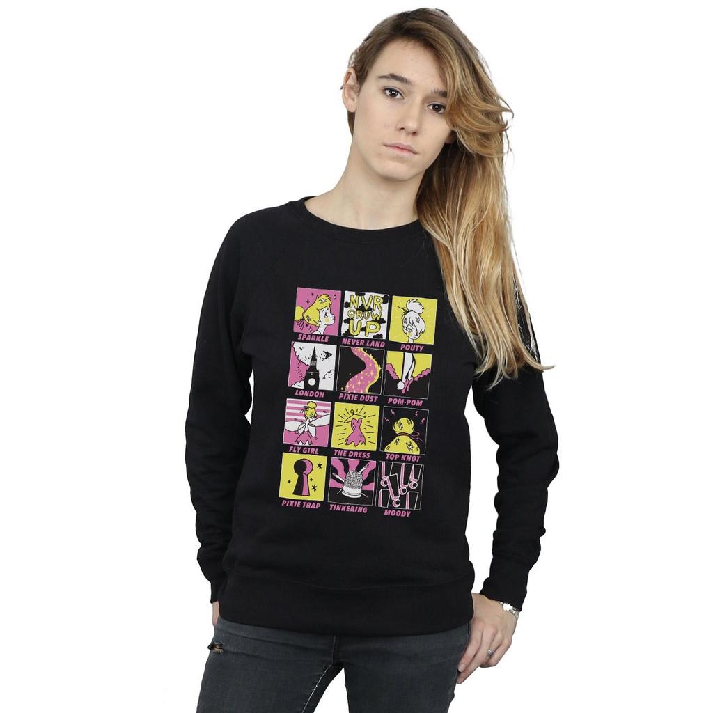 Disney Womens/Ladies Tinkerbell Squares Sweatshirt