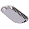Small Plate Oval Thickened Stainless Steel MultiPurpose Storage Tray for Home Bathroom(S )