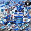 TOYLINX 679 деталей Полицейские Строительные Блоки 8-в-3 Трансформируемая Игрушка 51 Изменение Формы Робот Транспортное Средство Самолет Детские Строительные Кубики