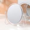 Зеркало для макияжа с увеличением 1/5/7X, двухстороннее, вращающееся на 360 градусов, портативное, круглое, акриловое, настольное, с увеличением, для мужчин и женщин