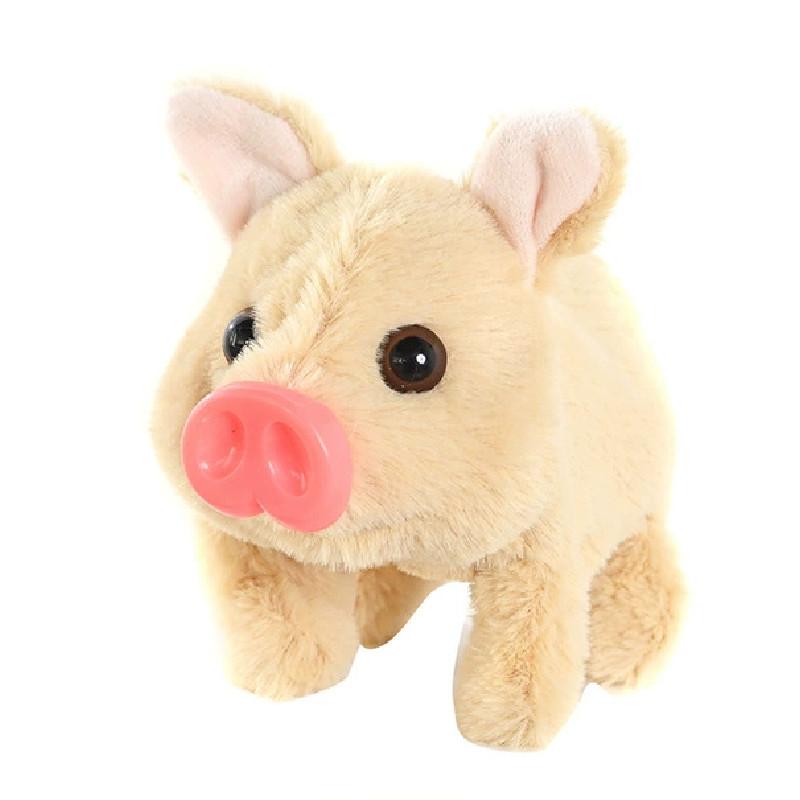 Маленькая плюшевая свинка, электронная игрушка, ходит и говорит, для игр и обучения детей