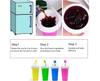 Red Slushie Cup Magic Quick Frozen Smoothies Cup Cooling Cup Double Layer Squeeze Cup Slushy Maker DIY Homemade Ice Cream Maker