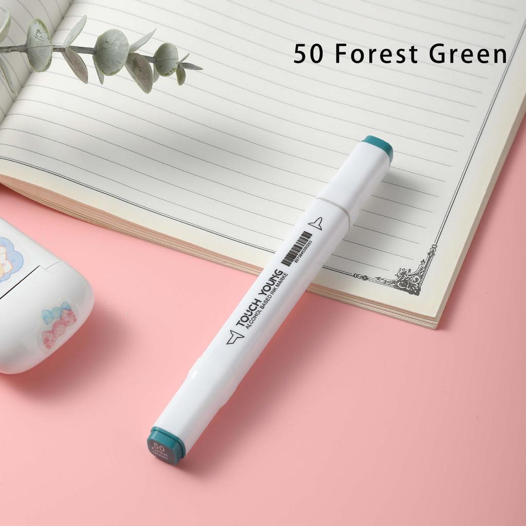 6th Gen Double Tip White Square Barrel Oil-Based Marker for Drawing & Hand-Painting