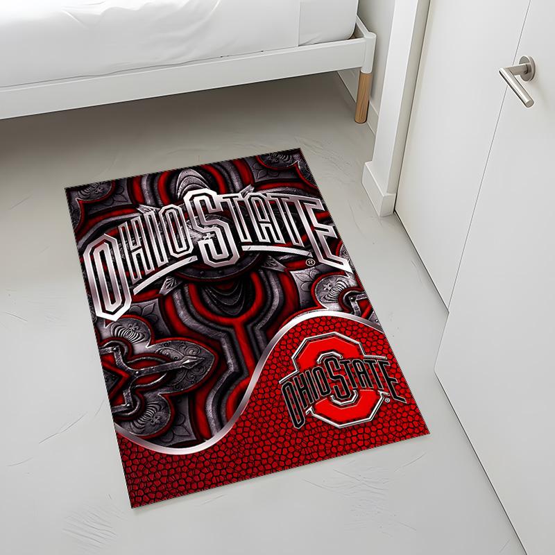 Ohio State Buckeyes (1) Rug Suitable For Living Rooms Bedrooms Computer Rooms Dining Areas And Placement Under Tables And Chairs Also An Ideal Choice