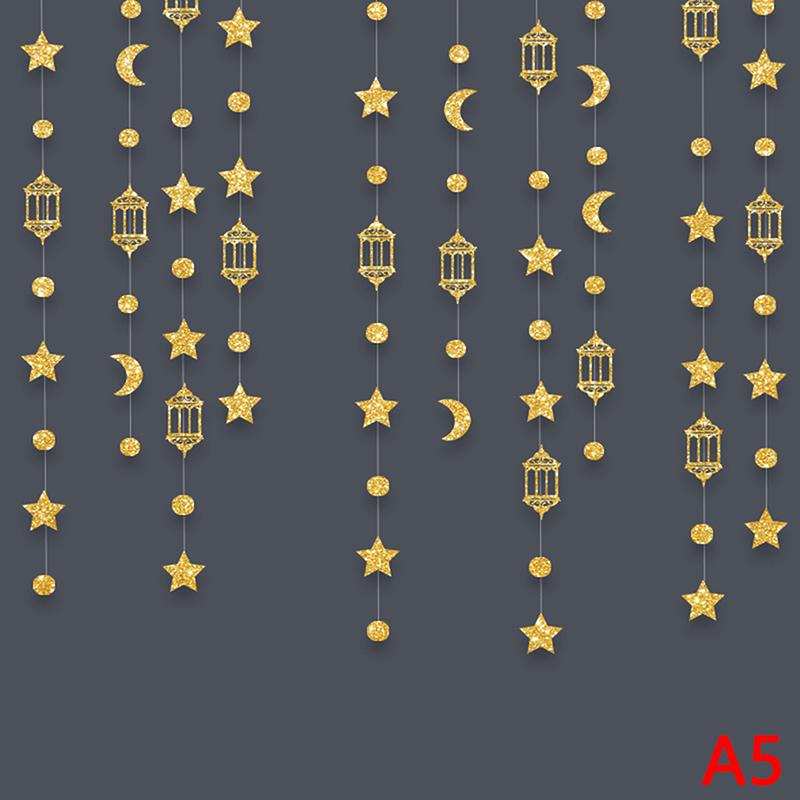 Сделай сам Домашний декор Ид Мубарак Баннеры Украшения Рамадан Карим Подвесная гирлянда Ислам Мусульманская Подвесная лента Вымпел