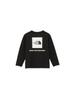 Черная футболка с длинным рукавом North Cut and Sewn с квадратным логотипом на спине 160 [The Face] L/S
