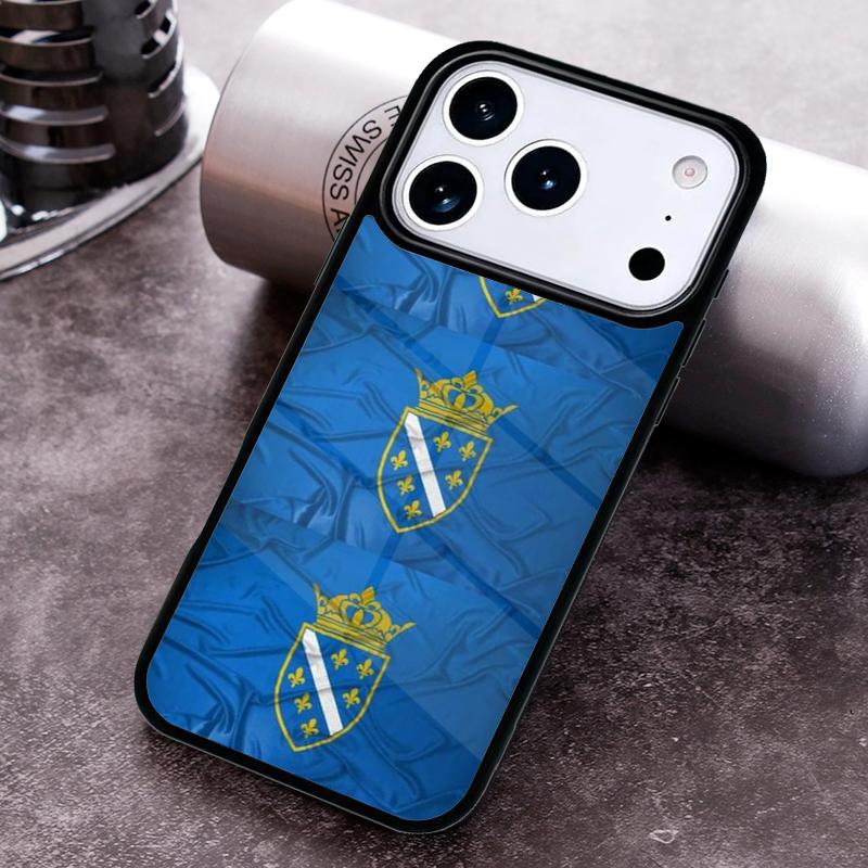 Чехол для телефона с флагом Боснии для iPhone 17 16 15 14 13 12 11 Pro Max Plus 17Air Мягкий силиконовый чехол