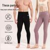 Men's High-Waist Wool & Silk Velvet Warm Pants with Hyaluronic Acid, Women's Moisturizing Slim Leggings.