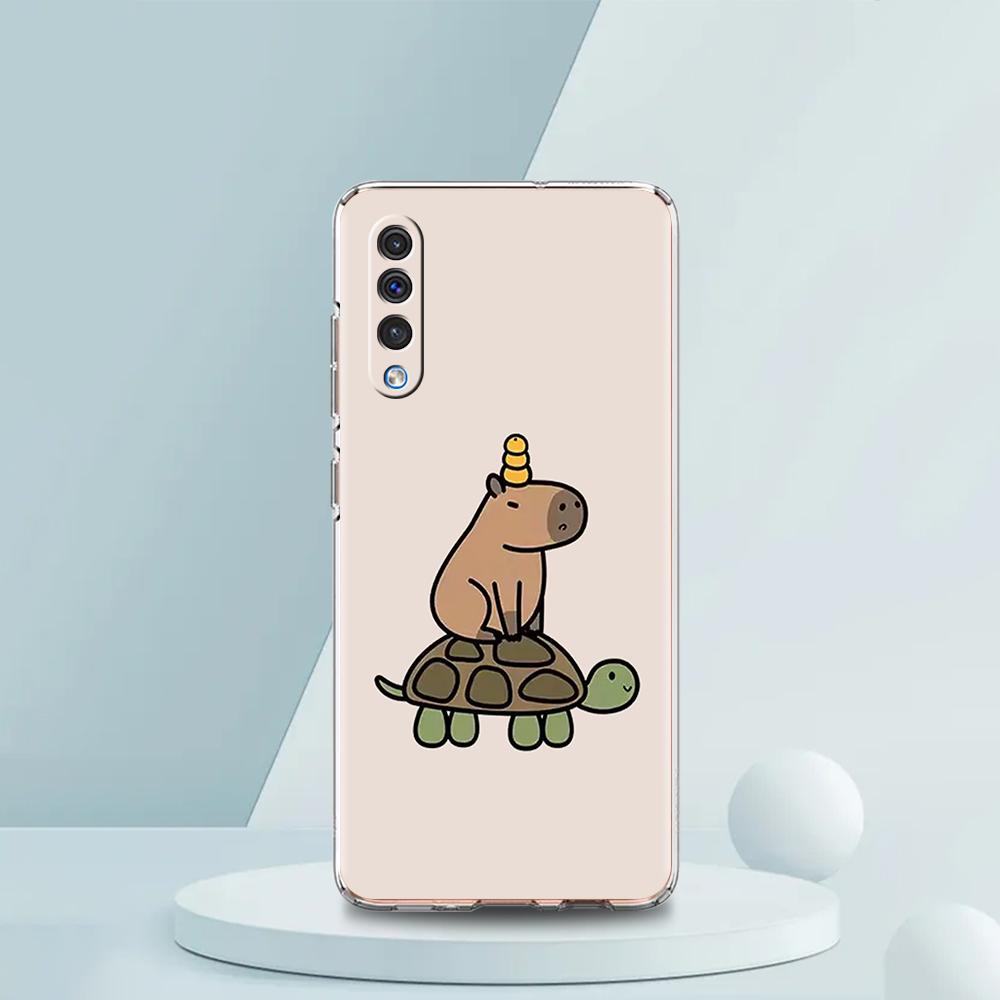 Cute Capybara Phone Case For Samsung A16 A14 A12 A22 A32 5G A34 A42 A52 A54 A50 A70 A72 A30 A40 A20E A10S A02S A04S A06 Cover