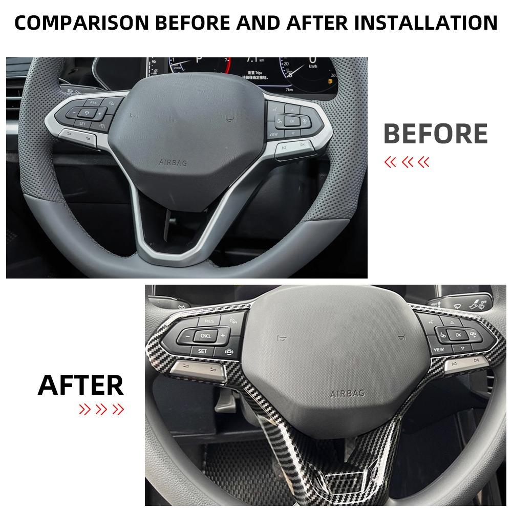 Для Volkswagen VW Touareg Jetta Golf 8 Taigo T-cross T-roc Taos Tiguan Altas Caddy Multivan Накладка-стикер на руль