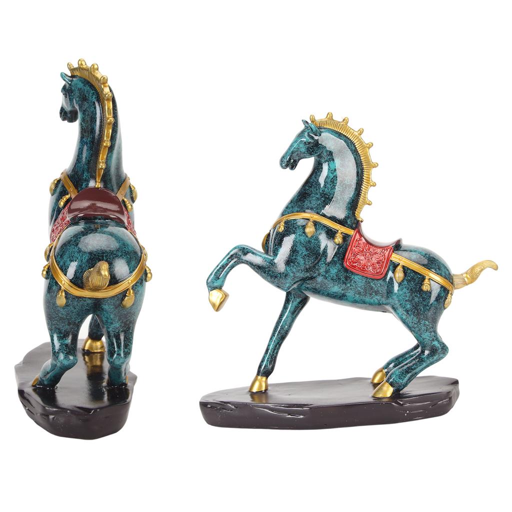 Статуя лошади из смолы бронзового цвета с большим дном, расширенная конюшня, изысканная фигурка лошади для украшения