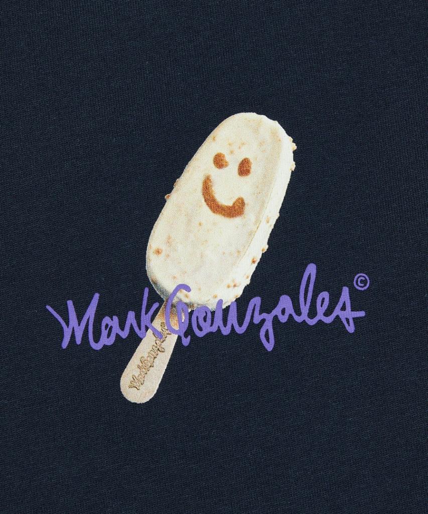 MARK GONZALES Ice Cream Short Sleeve T-Shirt - Navy