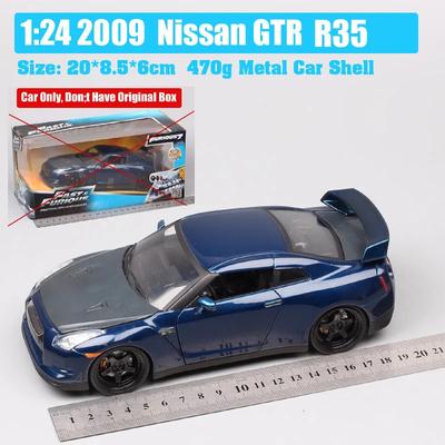 Классика 1:Масштаб 1/24 Jada 2009 Nissan GT-R R35 GTR Nismo Литая металлическая машина Металл Маслкар Гран Турер Игрушка Модель Спорткара Реплики