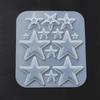 Силиконовые формы для литья смолы для изготовления украшений своими руками - Формы-кабошоны в форме звезды, Совместимы с УФ- и эпоксидной смолой, 1 шт., Внутренний диаметр 7-39x9-52 мм