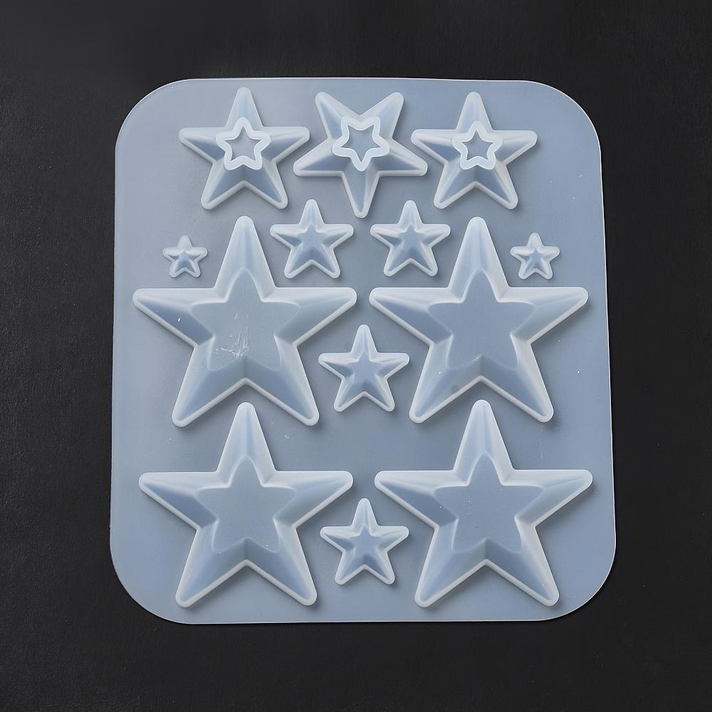 Силиконовые формы для литья смолы для изготовления украшений своими руками - Формы-кабошоны в форме звезды, Совместимы с УФ- и эпоксидной смолой, 1 шт., Внутренний диаметр 7-39x9-52 мм