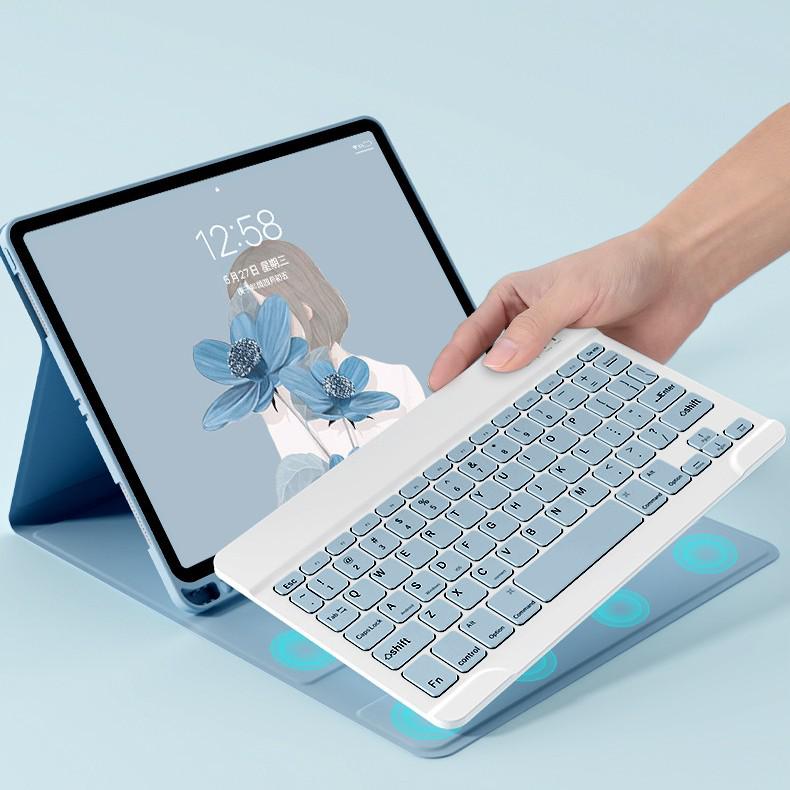 Беспроводная Bluetooth-клавиатура и защитный кожаный чехол для iPad 11-го поколения, планшета Apple M5 2025, Air 13 дюймов.