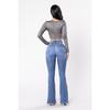 2024 European And American Women'S High Waisted Nail Buckle Wide Leg Jeans For Women