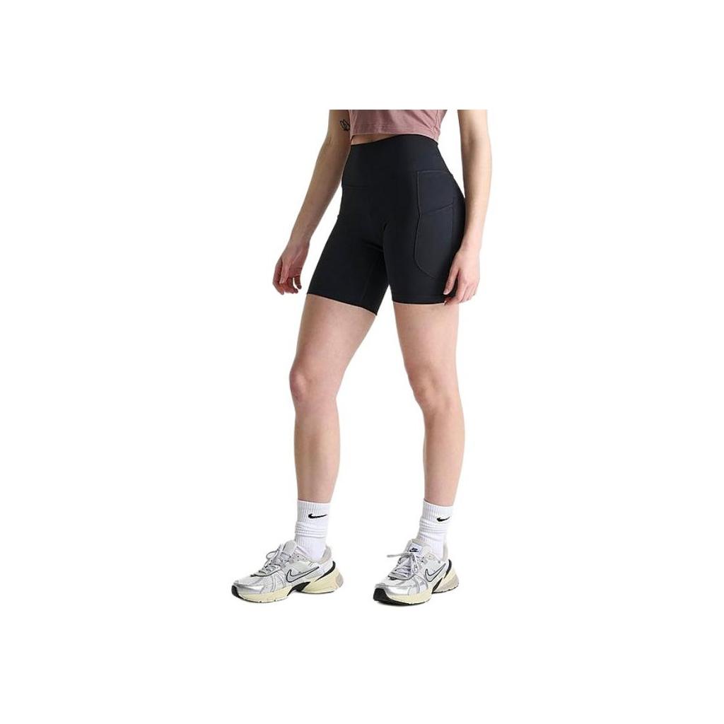 Nike Solid Outdoor High Waist Slim Fit Casual Shorts Women Bottoms Black FZ6758-010