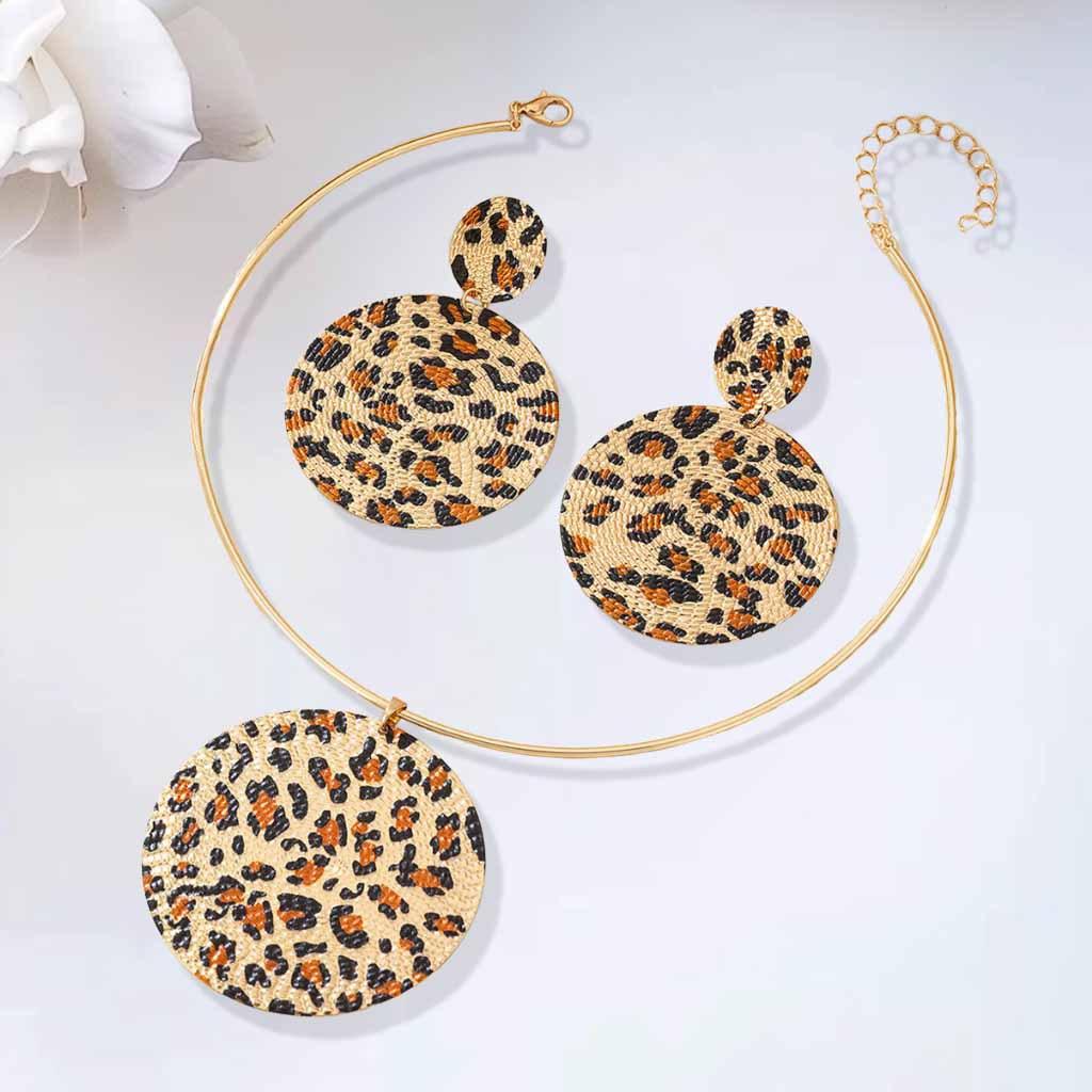 Модный комплект ювелирных изделий ожерелье серьги для женщин дамы