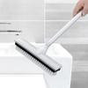 Щетка для ковров для чистки плитки, коврового покрытия в помещении, 2 в 1, регулируемая щетка для мытья пола с длинной ручкой, резиновый скребок, инструменты для уборки ванной комнаты