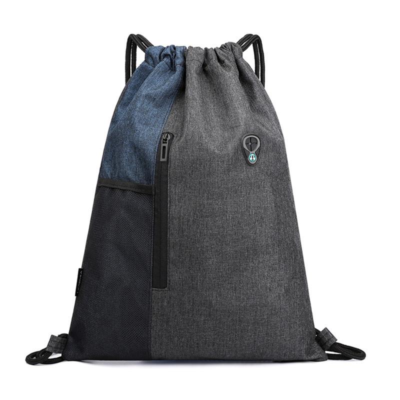 Бег Фитнес Спортивный складной рюкзак Большая вместимость Комплект Drawstring Карманная сумка Портативный походный кемпинг водонепроницаемый рюкзак
