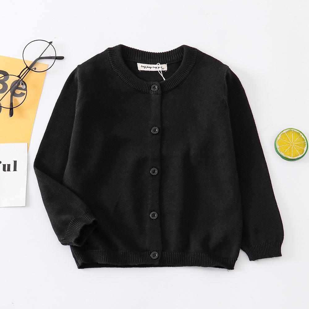 Baby Clothes Boys Cardigan Soft Cotton White Black Gray Light Blue Toddler Girls Sweaters Kids Cardigans