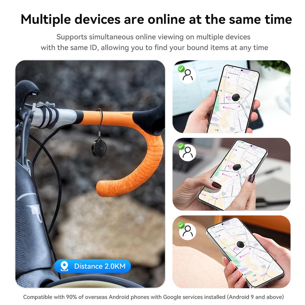 HOCO Умная метка Bluetooth Android Трекер Поддержка Google Find My GPS-трекер Поиск ключей Питомцев Багажа Защита от потери