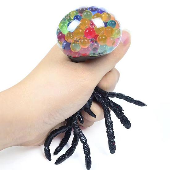Colorful Beads Spider Squeeze Toy Anxiety Stress Relief Fake Spider Pinch