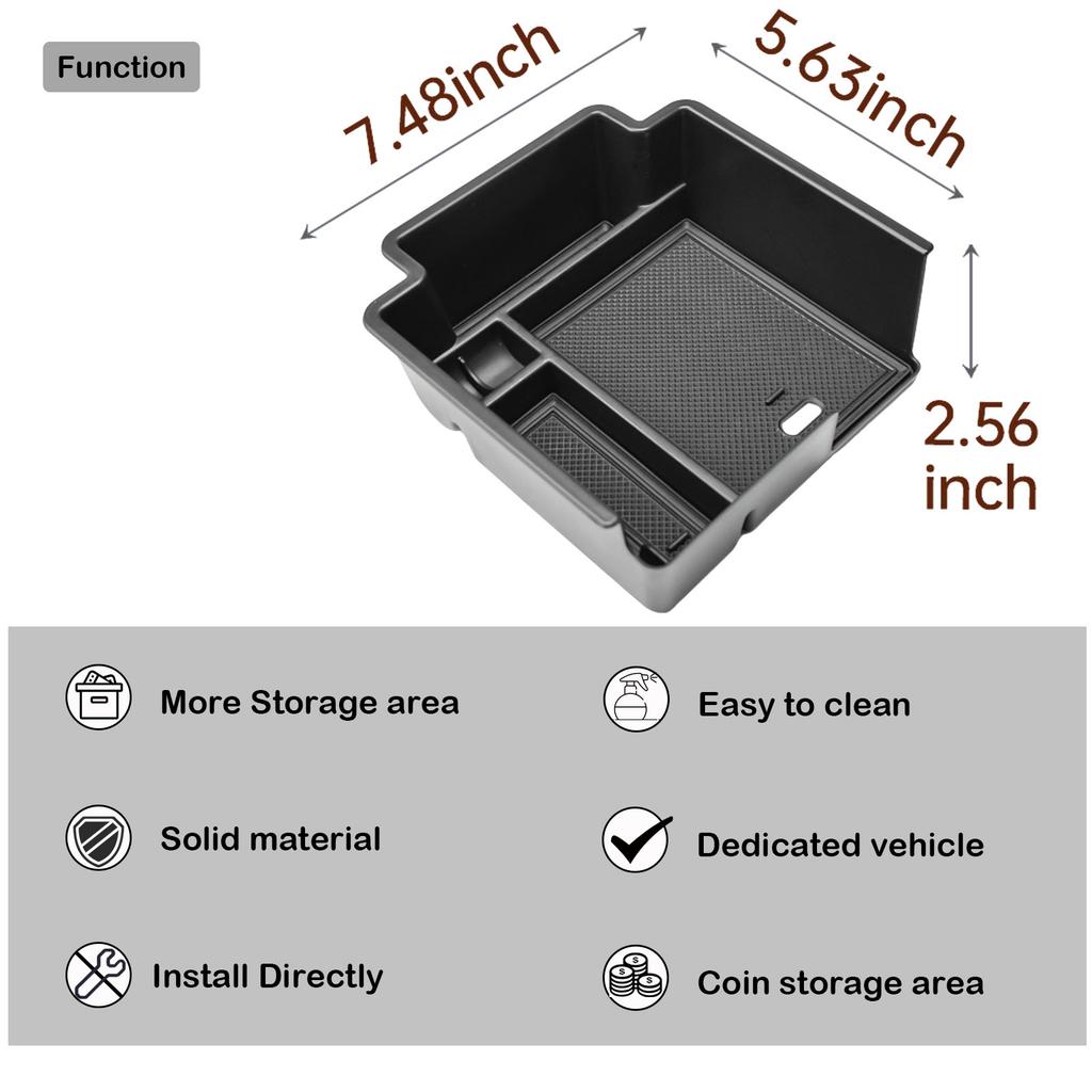 Center Console Storage Box Tray for 2025 Acura RDX Accessories Armrest Storage Organizer Coin Phone Holder Secondary Accessoreis