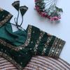 Праздничная Свадебная Вышивка Смесовый Шелк Чоли Индийская Болливудская Женская Блузка