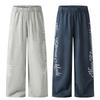 Loose Fit Hip Hop Sweatpants Men Women Straight Leg Streetwear Trousers With Letter Print Casual Wide Pants