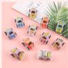 Inertial Simulation Mini Transparent Double Layer Graffiti Car Children Toy