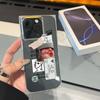 Прозрачный квадратный чехол-накладка для iPhone 11 13 14 Pro Max 16 ProMax 15 Plus 12, защита от окисления, с рисунком надутого женского смайлика