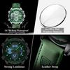 Luxury Men Watch Luminous Week Date Dual Time Display Digital Man Clock Alarm Electronic Men's Quartz Watches