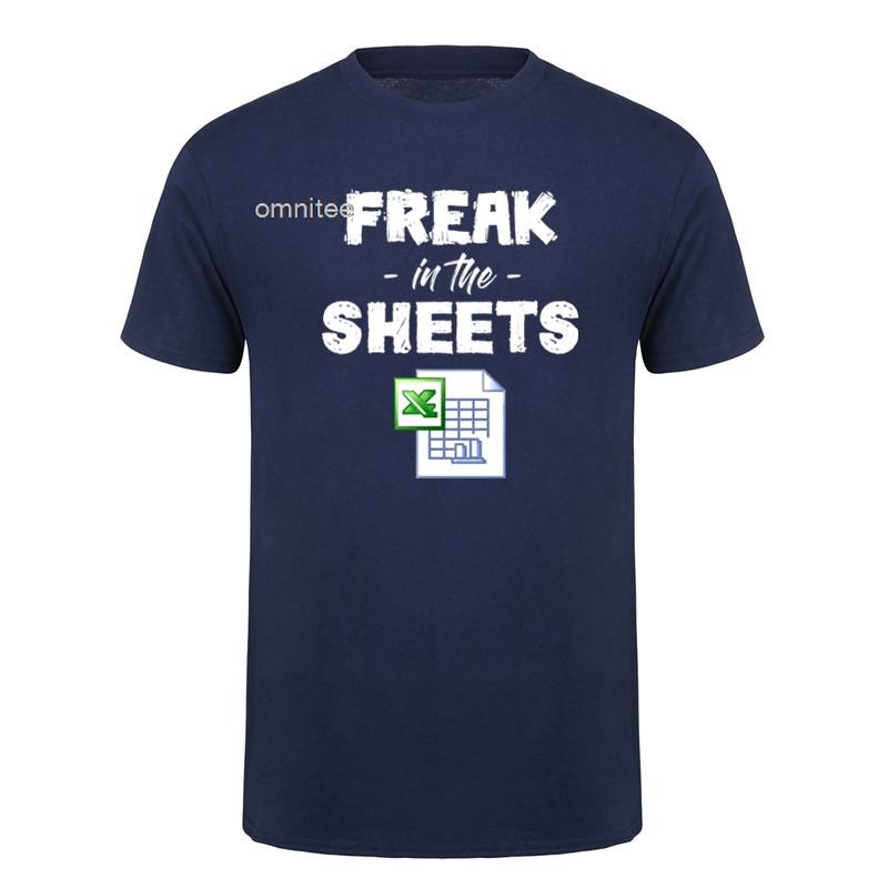 Freak in The Sheets TShirt Funny Accountant Spreadsheet TShirt Summer New Cotton Casual Accounting Tshirt HJ044