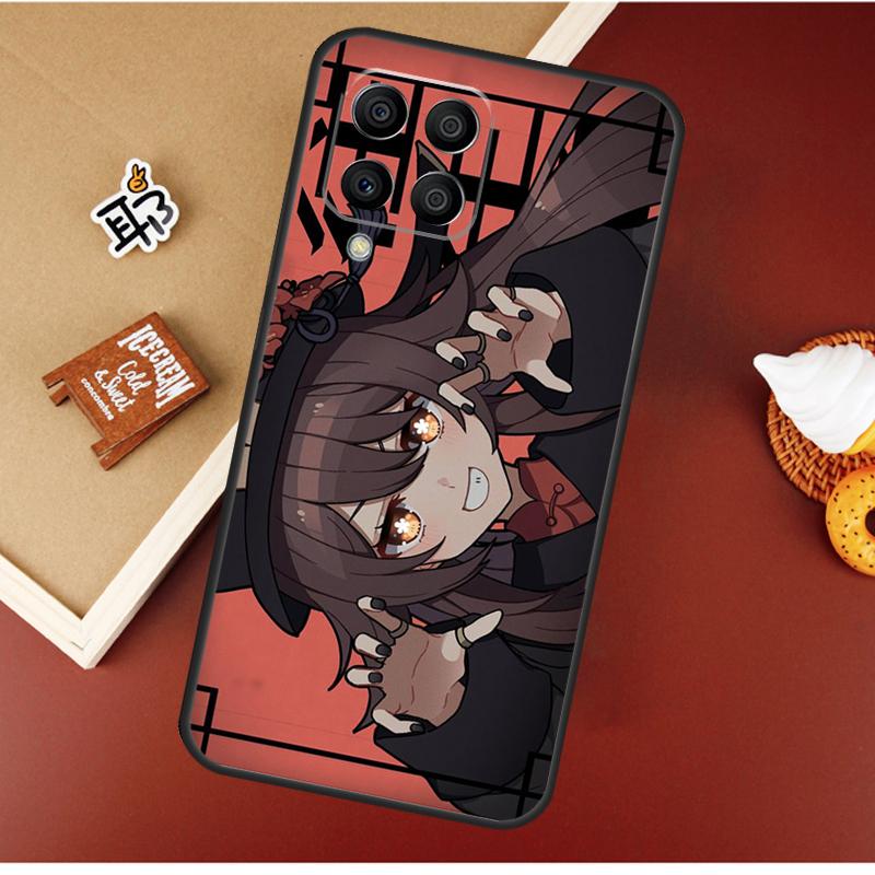 Чехол Genshin Impact Zhongli Hutao для Samsung Galaxy M51 M31 M21 M11 M16 M36 M56 M53 M12 M32 M52 M15 M35 M55 M14 M34 M54