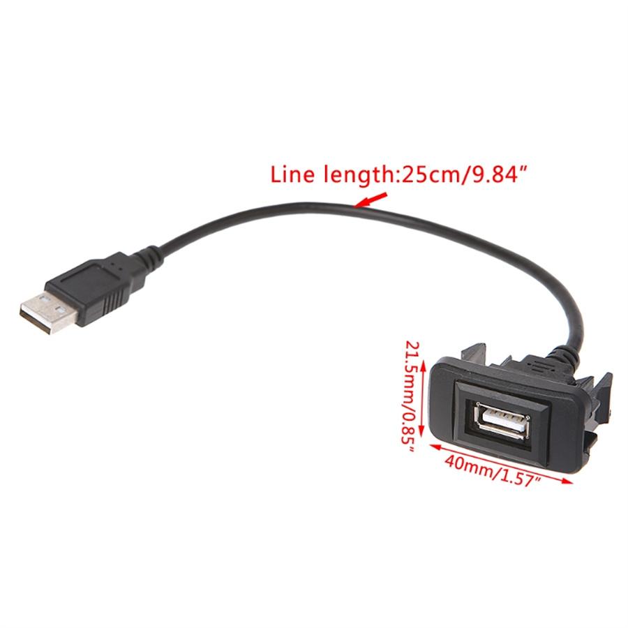 Кабель-адаптер AUX USB-порта 12-24 В Проводной USB-адаптер для Toyota VIGO