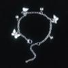 Fashion Pretty Butterfly Bell Pendant Chain Bracelet Exquisite Charm Adjustable Wedding Bangle Cute Women Lady Jewelry Party Gift