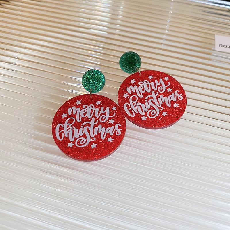 Рождественские асимметричные серьги: Колокольчик, Бант, Дед Мороз, Сердце, Снежинка