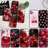 LO24 Чехол для телефона с мягкой оболочкой «Вишня» для iPhone SE X XS XR 11 16E 17 Pro Max Air 8 7 6 6s Plus