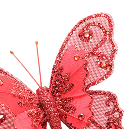 Шт Блестящие Пайетки Бабочка Украшение Искусственная Бабочка Рождественское Украшение