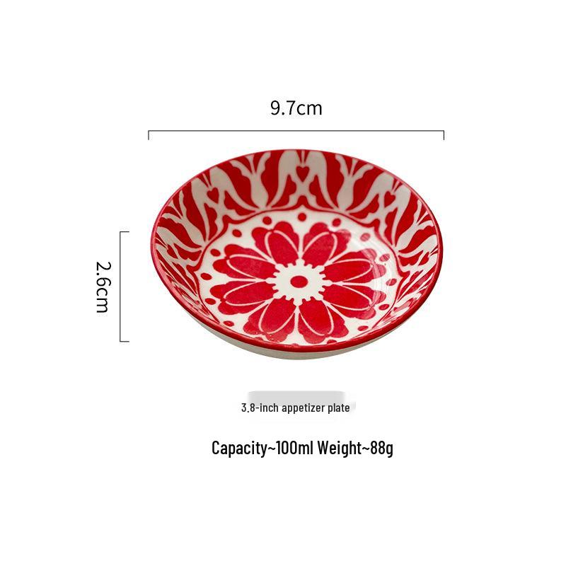 Богемная керамическая пиала для соевого соуса - Маленькая столовая посуда для приправ для японской кухни и десертов