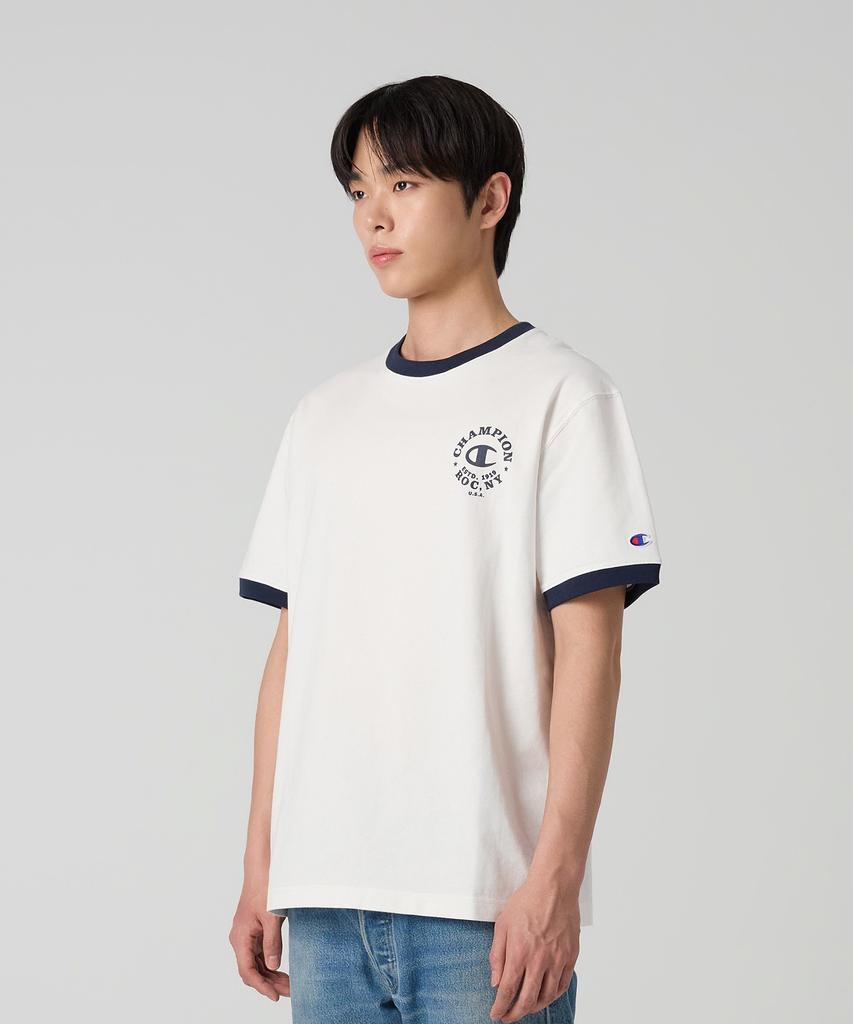 CHAMPION Graphic Print Ringer T-Shirt White