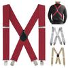 Men Suspender High Elastic Adjustable 4 Strong Clips X Back Non-slip Decorate Comfortable To