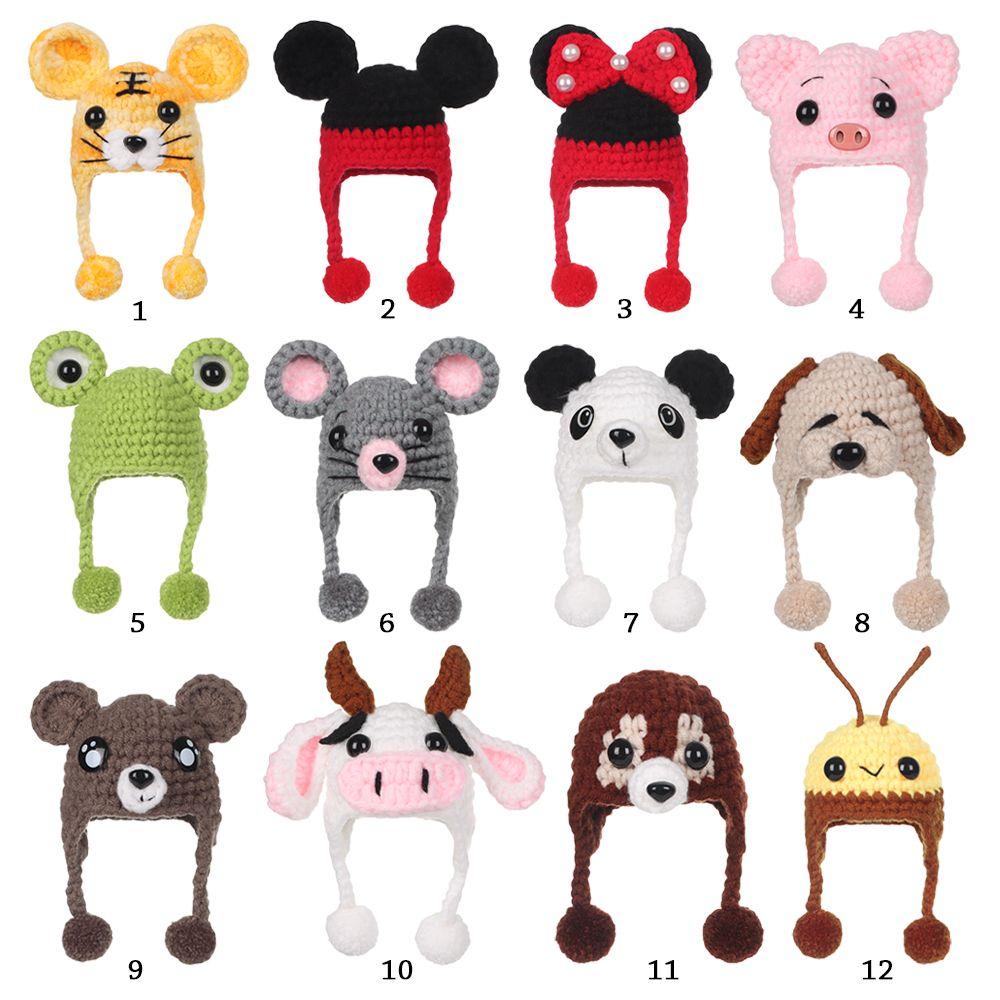 Clothes Accessories Fashion Cloth Cartoon Knitted Hats Doll Knitted Hat 1/12bjd Hat Animal Ear Caps
